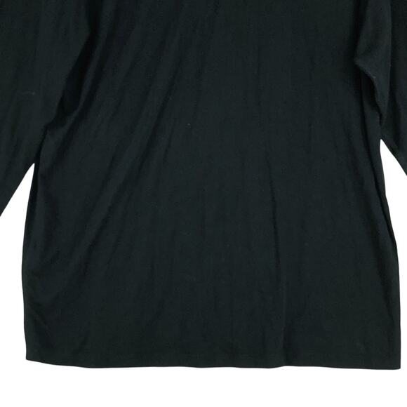 Free Fly Mens Size M Sweater Lightweight Bamboo 1/4 Zip Thumb Holes Black - Picture 10 of 16